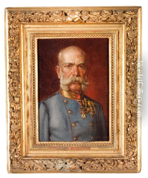 Emperor Franz Joseph I. Of Austria Oil Painting - Ludwig Koch
