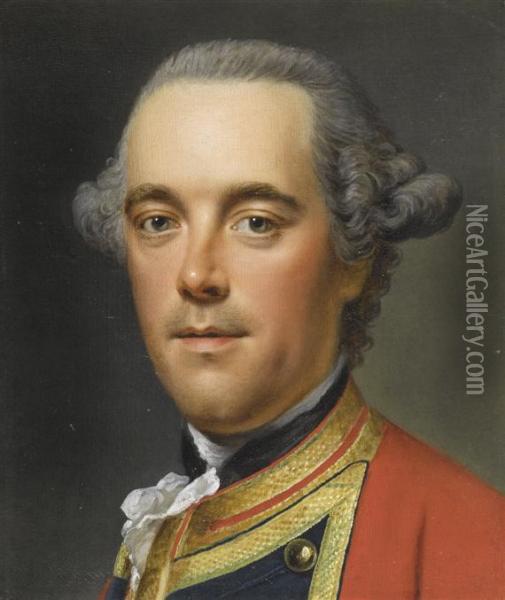Portrait Of General William Fawcett Oil Painting - Johann Georg Ziesenis