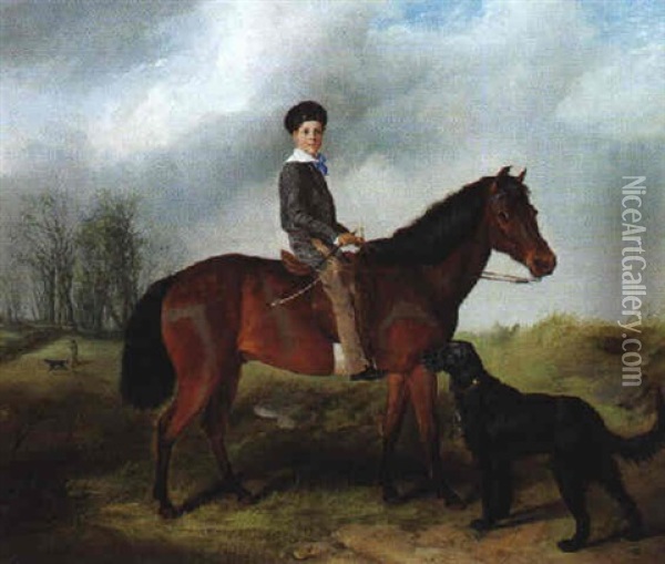 The Young Squire Oil Painting - George William Horlor