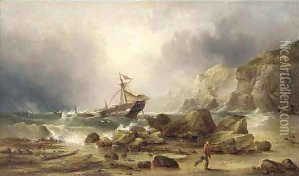 The stranding Oil Painting - Henry Redmore
