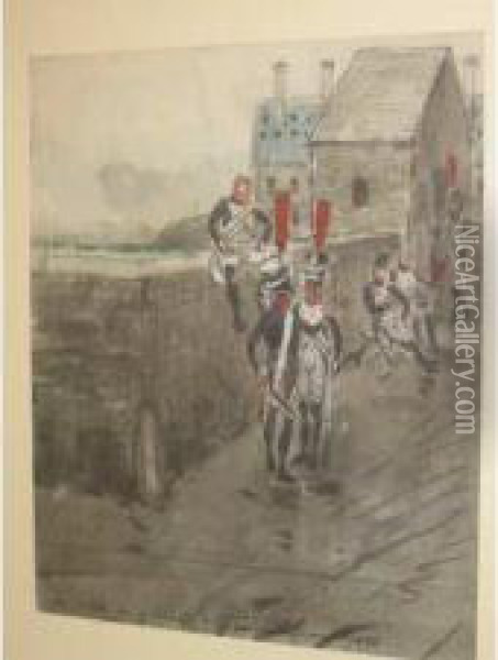 Un Corps De Gardes A Granville Oil Painting - Maurice Henri Orange