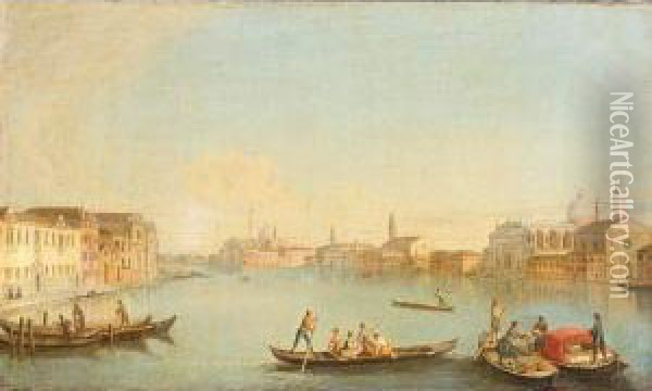 View Of San Giorgio Maggiore Seen From The South, Venice Oil Painting - Giovanni Richter