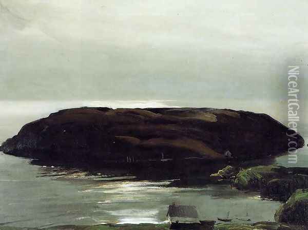 An Island In The Sea Oil Painting - George Wesley Bellows