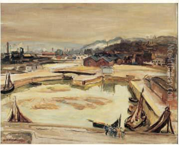 Le Port De Honfleur Oil Painting - Emile-Othon Friesz