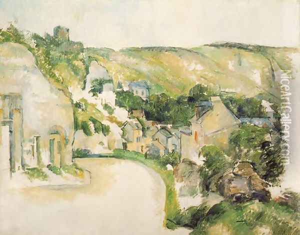 A Turn On The Road At Roche Ruyon Oil Painting - Paul Cezanne