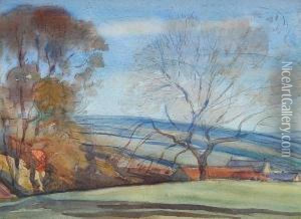 Landscape Hinderwell Oil Painting - Mark Senior