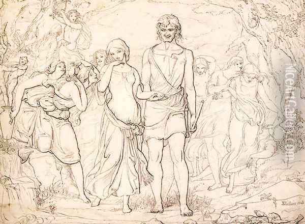 Cymon and Iphigenia Oil Painting - Sir John Everett Millais