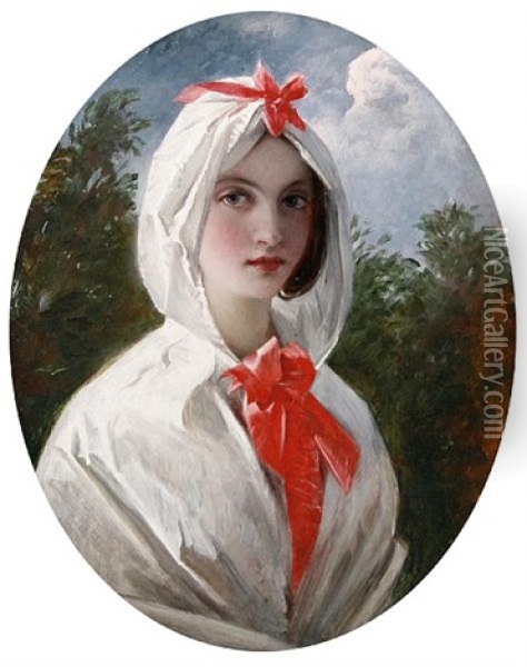 Head Of Queen Caroline (study) Oil Painting - Charles Robert Leslie