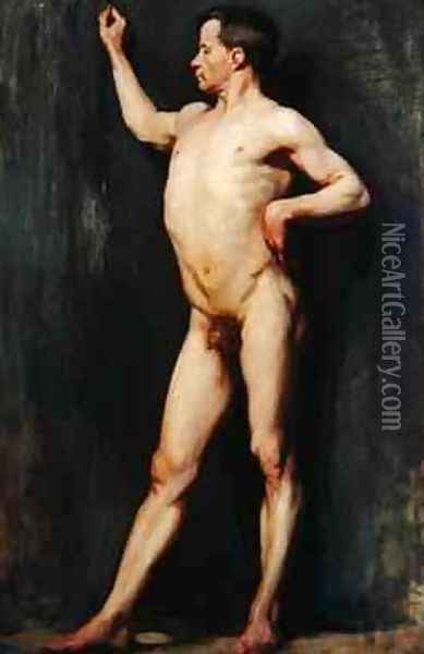Male Figure Standing, 1899 Oil Painting - Sir William Newenham Montague Orpen