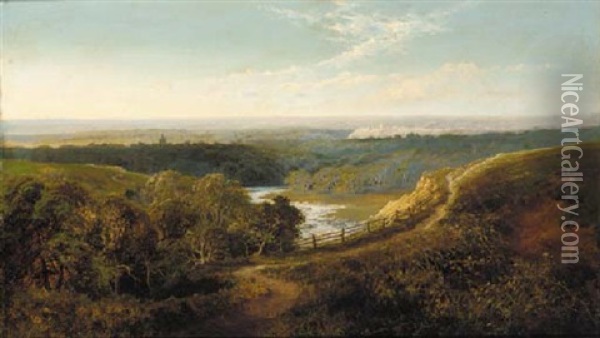 Richmond, Yorkshire Oil Painting - Edmund John Niemann