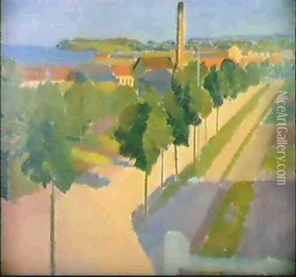 Stadsbild Oil Painting - Karl Isakson