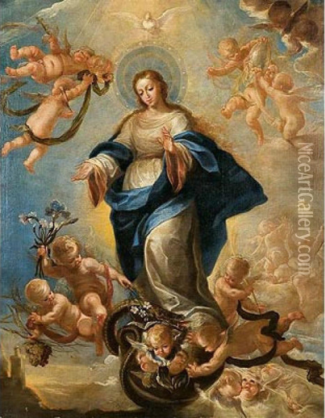 Inmaculada Concepcion Oil Painting - Francisco de Solis