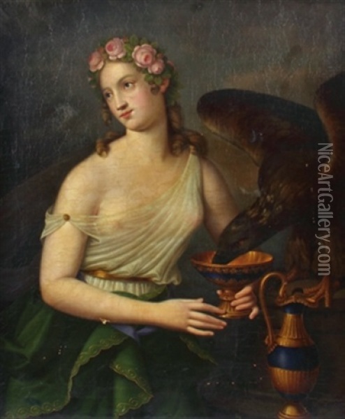 Zeus Erscheint Asteria In Gestalt Eines Adlers Oil Painting - Louis Francois Poisson