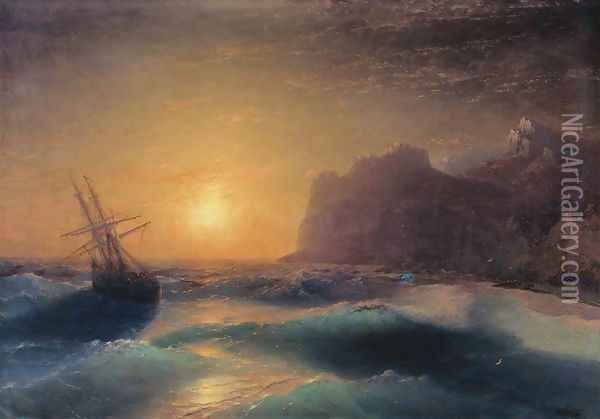 Sea landscape. Koktebel Oil Painting - Ivan Konstantinovich Aivazovsky