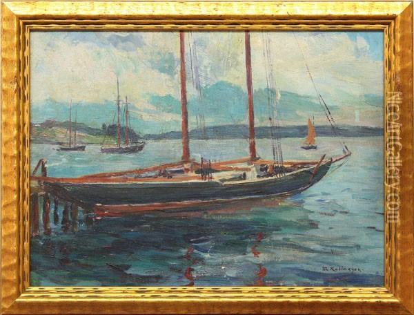 ''boats'' Oil Painting - Minnie Kallmeyer