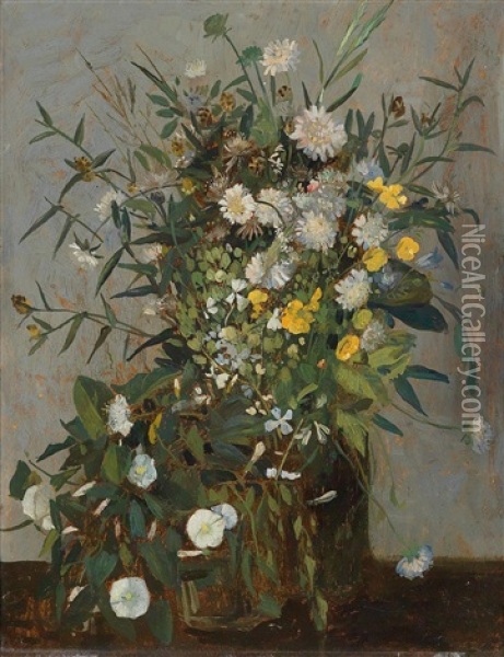 Meadow Flowers Oil Painting - Amandus Faure