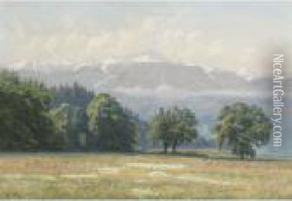 Mountain Landscape Oil Painting - Charles Jones Way