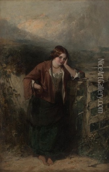 The Crofter's Daughter Oil Painting - Thomas Faed