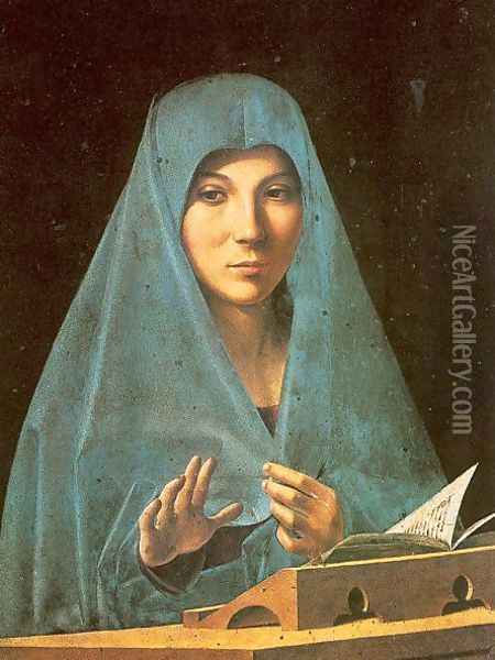 Virgin Annunciate 1475 Oil Painting - Antonello da Messina Messina