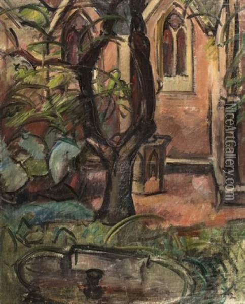 Le Jardin Pres De L'eglise Oil Painting - Achille-Emile Othon Friesz