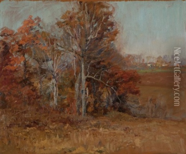 Autumn Trees Oil Painting - John Frost
