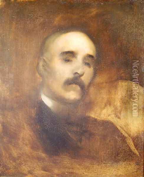 Georges Clemenceau (1841-1929) Oil Painting - Eugene Carriere