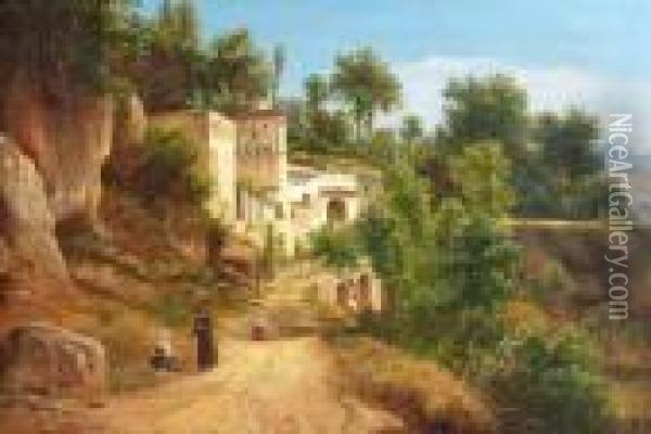 Die Eremitage Von St. Maria Del Avocatella Bei Neapel Oil Painting - Eugene von Guerard