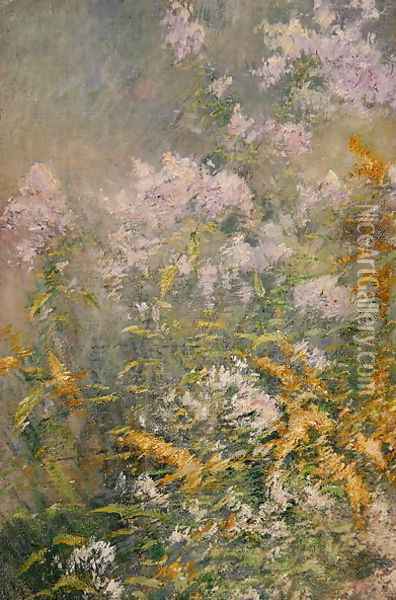 Meadow Flowers (Golden Rod and Wild Aster), c.1892 Oil Painting - Henry Tonks