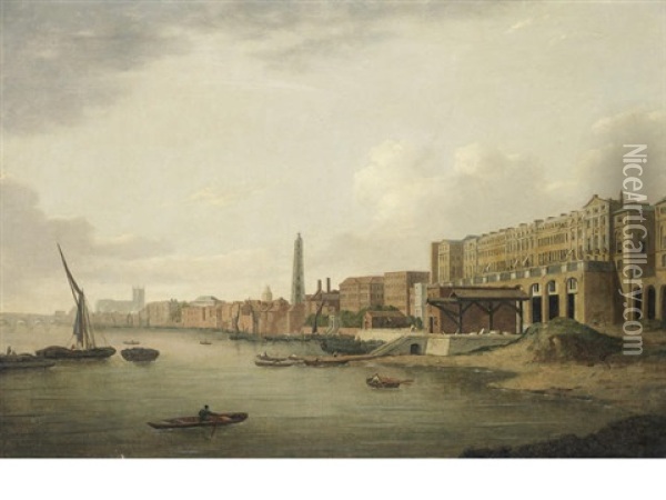 The Adelphi On The Thames Embankment Oil Painting - Samuel Scott