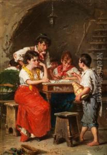Junge Neapolitianische Familie Oil Painting - Francesco Peluso