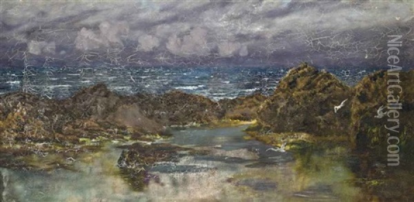 Lull Before The Storm Oil Painting - John Brett
