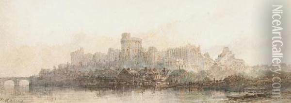 Windsor Castle Oil Painting - Paul Marny