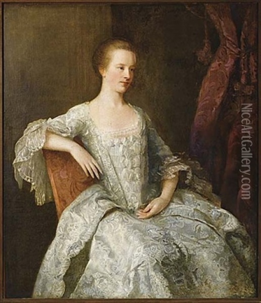 Portrait Of Margaret Ramsay Oil Painting - Allan Ramsay