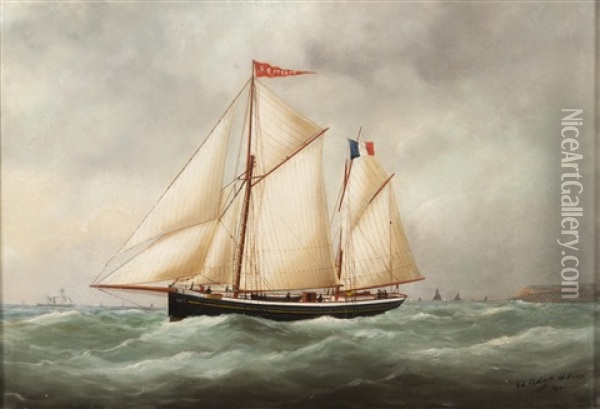 Bateau Pilote Du Havre Oil Painting - Edouard Adam