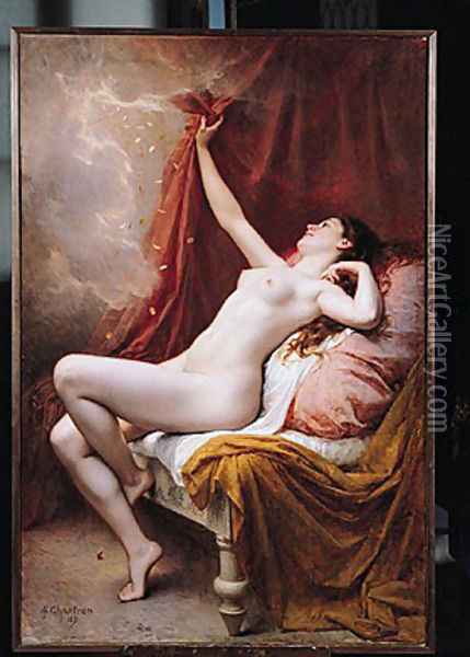 Danae, 1891 Oil Painting - Alexandre-Jacques Chantron