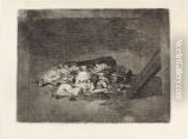Muertos Recogidos - Harvest Of 
The Dead - Leichenhaufen [die Toten] Blatt 63 Der Folge â€¹los Desastres 
De La Guerraâ€º Oil Painting - Francisco De Goya y Lucientes