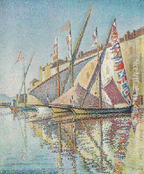 Port Of St Tropez Oil Painting - Paul Signac