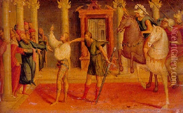 The Martyrdom Of A Saint Oil Painting - Defendente Ferrari