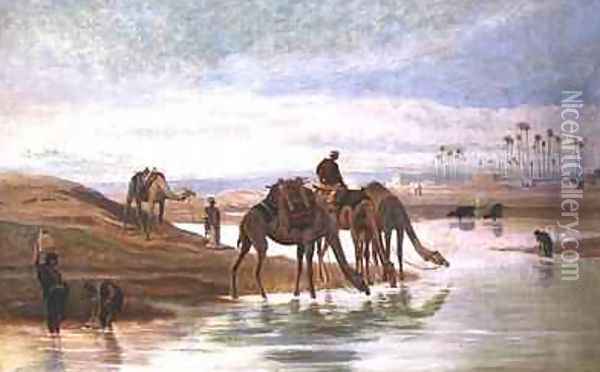 By the Nile Oil Painting - Frederick Goodall