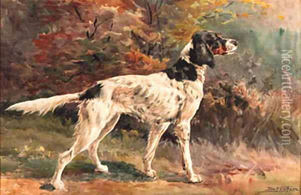 An English Setter 2 Oil Painting - Edmund Henry Osthaus