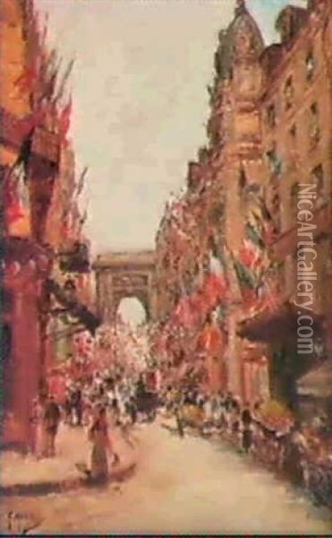 Bastille Day Oil Painting - Gustave Madelain