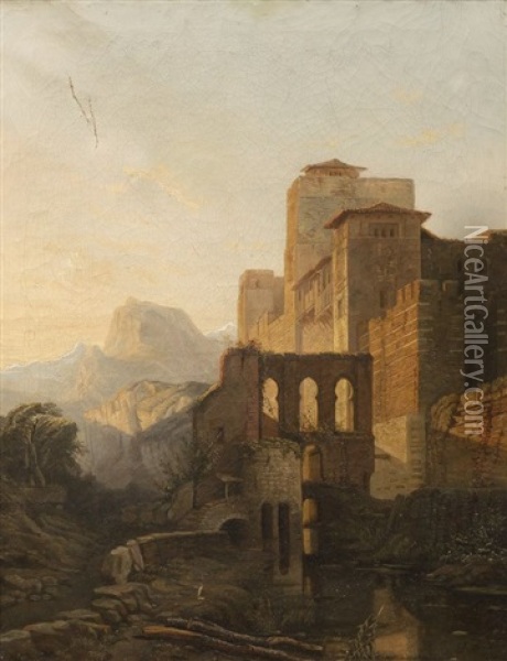 Ruines Oil Painting - Francois Jean Louis Boulanger
