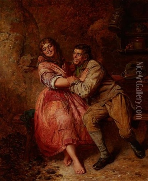 Don't Tease Me No More Oil Painting - Edwin Thomas Roberts