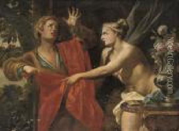 Joseph And Potiphar's Wife Oil Painting - Francesco Trevisani