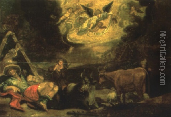 The Annunciation To The Shepherds Oil Painting - Hendrick Bloemaert
