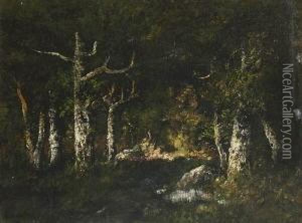 Waldlandschaft Oil Painting - Narcisse-Virgile D Az De La Pena