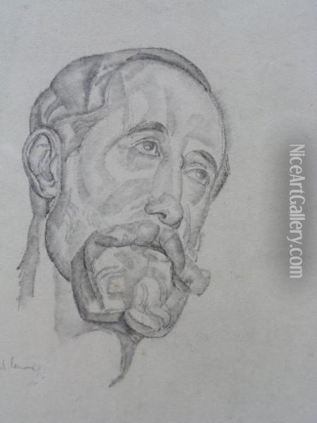 Portrait D'homme Oil Painting - Jules Oury, Dit Marcel-Lenoir