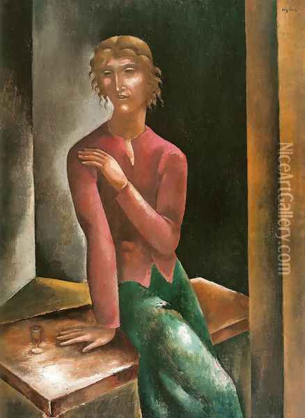 Drinking Woman Oil Painting - Eugene Zak