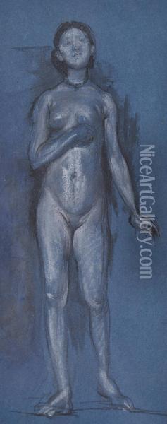 Standing Nude Oil Painting - Edward Baird