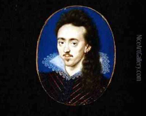 Dudley 3rd Lord North 1581-1666 Oil Painting - Isaac Oliver